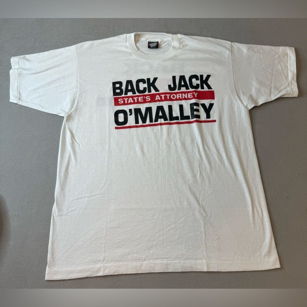 Vintage tee back jack state's attorney o'malley size XL single stitch